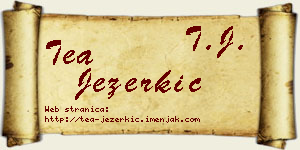 Tea Jezerkić vizit kartica